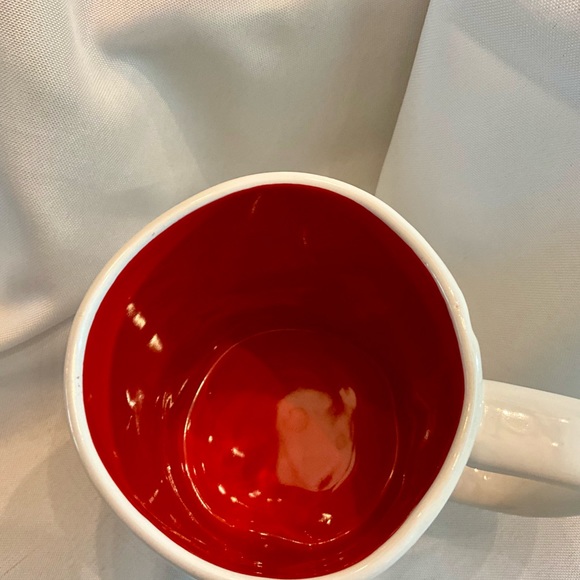 NEW! RAE DUNN Large Mug Red Outline Big Heart & Small Heart Sweet Gift! NWOT - Picture 4 of 5